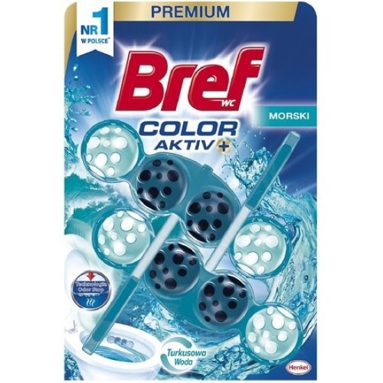 WC valiklis-gaiviklis BREF Color Aktiv Ocean, 2x50g