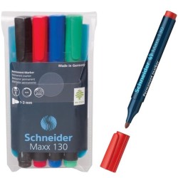 Žymeklių rinkinys MAXX 130, Schneider, 1-3mm, 4 sp.