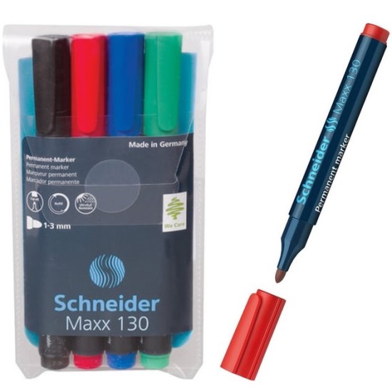 Žymeklių rinkinys MAXX 130, Schneider, 1-3mm, 4 sp.