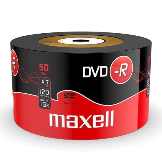DVD-R diskai MAXELL, 4,7GB, 16X, 120min., 50 vnt.