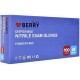 Vienkartinės nitrilinės pirštinės BERRY Blue, M dydis, mėlynos sp., be pudros, 100 vnt.
