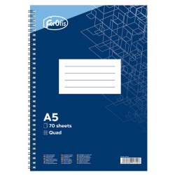Bloknotas FOROFIS, A5, langeliais, 70 lapų, 60gsm, su spirale šone