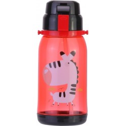 Gertuvė ZEBRA, CoolForSchool, 650ml, su užrakinamu dangteliu, permatomos raudonos sp. tritano plastikas