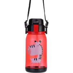 Gertuvė ZEBRA, CoolForSchool, 650ml, su užrakinamu dangteliu, permatomos raudonos sp. tritano plastikas