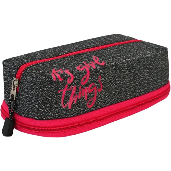 Penalas ITS GIRL THINKS, CoolForSchool, 230x105x75 mm, pilkos/raudonos sp.
