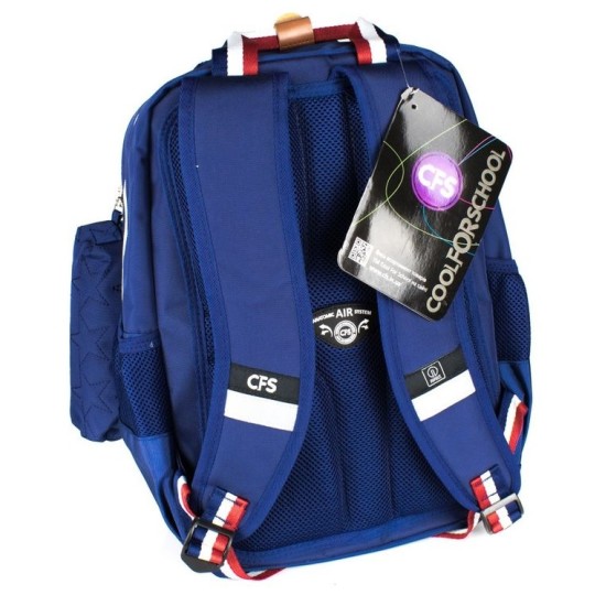 Mokyklinė kuprinė PRESTIGE, CoolForSchool, su skyriumi 15" kompiuteriui, 370x270x140mm, mėlynos sp.