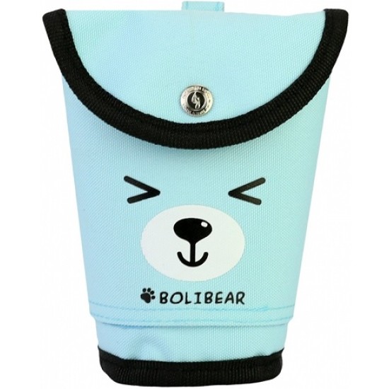 Penalas-pieštukinė BOLIBEAR, CoolForSchool,  210x120x70 mm, šv.mėlynos sp.