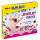 Vitražinių dažų rinkinys ICE JEWELERY, Amos, 10 spalvų po 10,5ml + 3 apyrankės + 5 žiedai