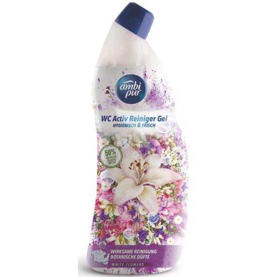 Gelinis WC valiklis AMBI PUR  White Flower, 750ml
