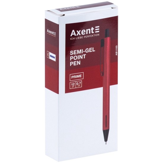 Automatinis tušinukas PRIME, Axent, 0.7mm, rožinio aukso sp. korpusas, mėlynos sp.