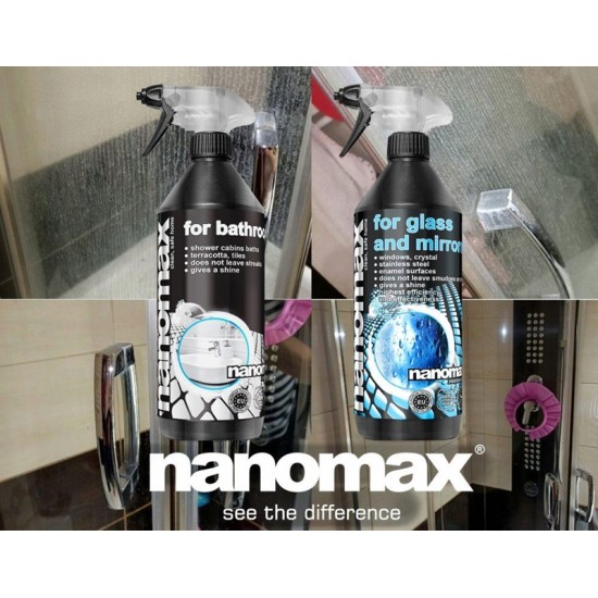Purškiamas vonios ir sanitarinių patalpų valiklis NANOMAX Pro, 1 L