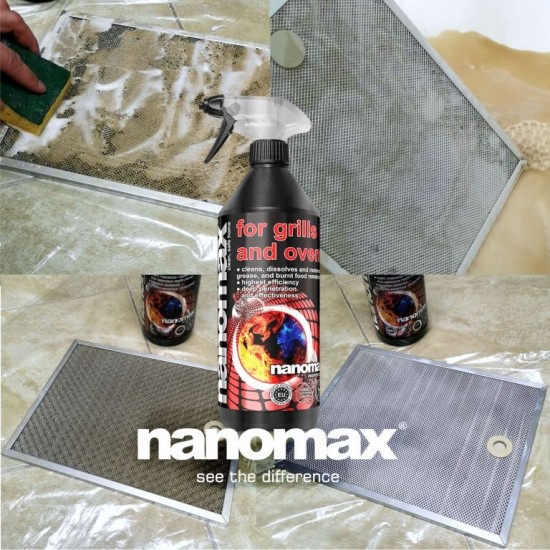 Purškiamas orkaičių, židinių ir grilių valiklis NANOMAX Pro, 1 L