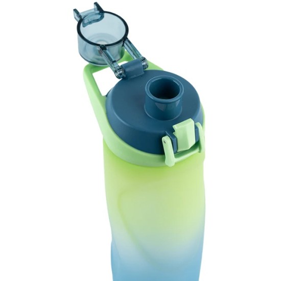 Gertuvė KITE, 760ml, su užrakinamu dangteliu, mėlynos/žalios sp. tritano plastikas