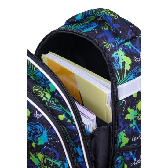 Mokyklinė kuprinė SKATE NIGHT, CoolPack, 16 L