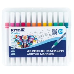 Akrilinių žymeklių rinkinys CREATIVE, Kite, 24 sp.
