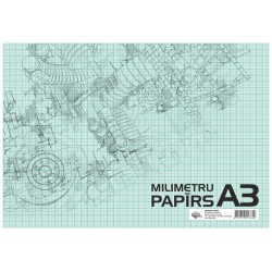 Milimetrinio popieriaus albumas, A3, 20 lapų