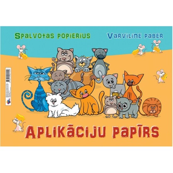 Spalvotas popierius, A3, 8 sp., dvipusis, 80gsm