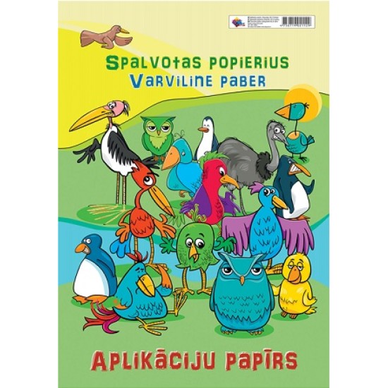 Spalvotas popierius, A3, 8 sp., dvipusis, 80gsm