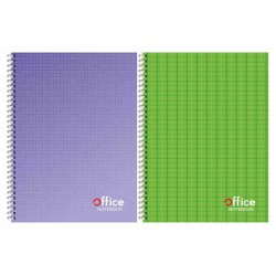 Bloknotas OFFICE, A4, langeliais, 96 lapai, 70 gsm, su spirale šone