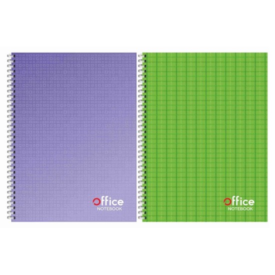 Bloknotas OFFICE, A4, langeliais, 96 lapai, 70 gsm, su spirale šone