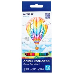 Spalvoti šešiabriauniai pieštukai CLASSIC, Kite, 12 sp.