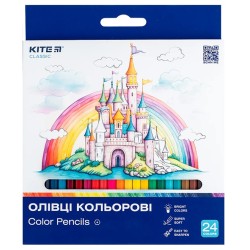 Spalvoti šešiabriauniai pieštukai CLASSIC, Kite, 24 sp.