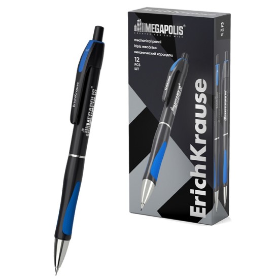 Automatinis pieštukas MEGAPOLIS CONCEPT, ErichKrause, 0.9mm, HB