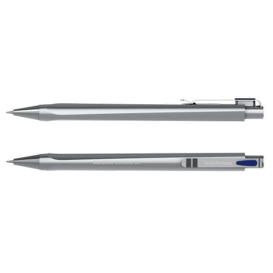 Automatinis tušinukas SILVERRA CLASSIC, ErichKrause, 0.7mm, mėlynos sp.