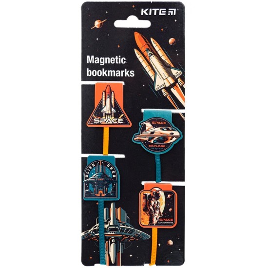 Magnetiniai knygos skirtukai SPACE, Kite, 4 vnt.