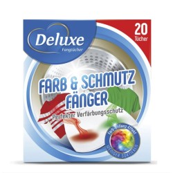 Dažus ir purvą sulaikančios servetėlės DELUXE, spalvotiems skalbiniams, 20 vnt.