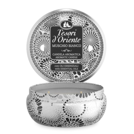 Aromatinė žvakė TESORI d'Oriente Muschio Bianco, 200g