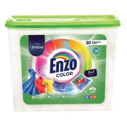 Skalbimo kapsulės DELUXE Enzo 3 in 1 Color, 30 vnt.
