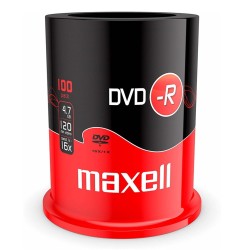 DVD-R diskai MAXELL, 4,7 GB, 16X, 120 min., 100 vnt., rietuvėje
