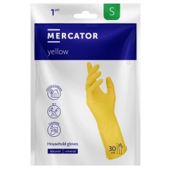 Buitinės pirštinės MERCATOR, S dydis, geltonos sp.