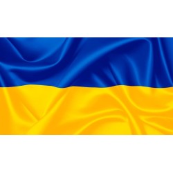 Ukrainos vėliava, 100x170 cm, kotinė, su kišene ir raišteliais