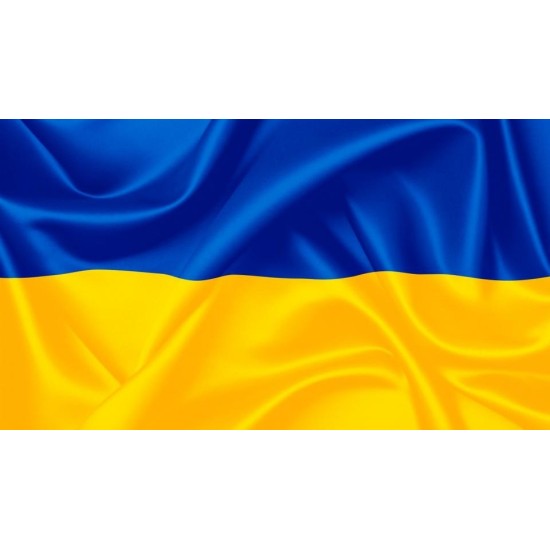 Ukrainos vėliava, 100x170 cm, kotinė, su kišene ir raišteliais