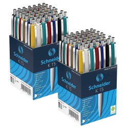 Automatinis tušinukas K15, Schneider, 1.0mm, įv. sp. korp., mėlynos sp.