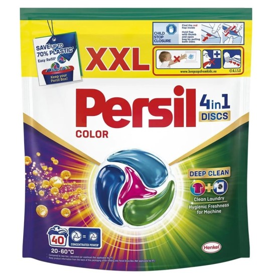 Skalbimo kapsulės PERSIL Color 4 in 1, 40 vnt.