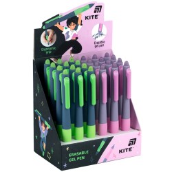 Ištrinamas automatinis gelinis rašiklis KITE, 0.5 mm, mėlynos sp.
