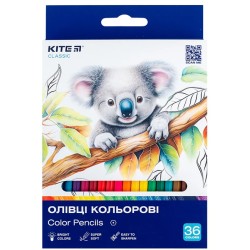 Spalvoti šešiabriauniai pieštukai CLASSIC, Kite, 36 sp.