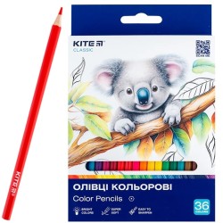 Spalvoti šešiabriauniai pieštukai CLASSIC, Kite, 36 sp.