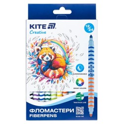 Flomasteriai CREATIVE, Kite, dvipusiai, 12 vnt. = 24 sp.