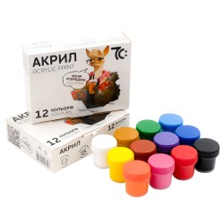 Akrilinių dažų rinkinys 7C, 12 sp. po 10 ml
