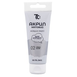 Akriliniai dažai 7C, 60 ml, sidabro sp.