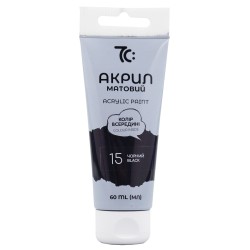 Akriliniai dažai 7C, 60 ml, juodos sp.