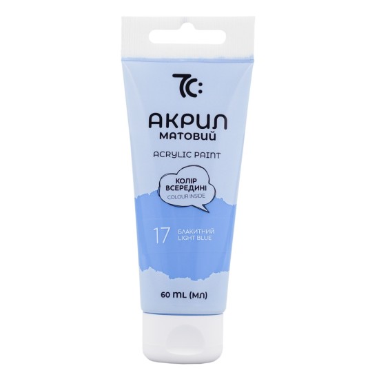 Akriliniai dažai 7C, 60 ml, šviesiai mėlynos sp.