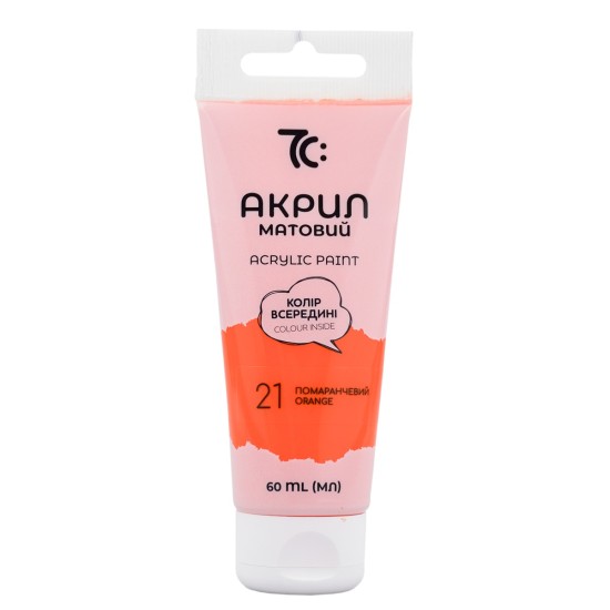 Akriliniai dažai 7C, 60 ml, oranžinės sp.