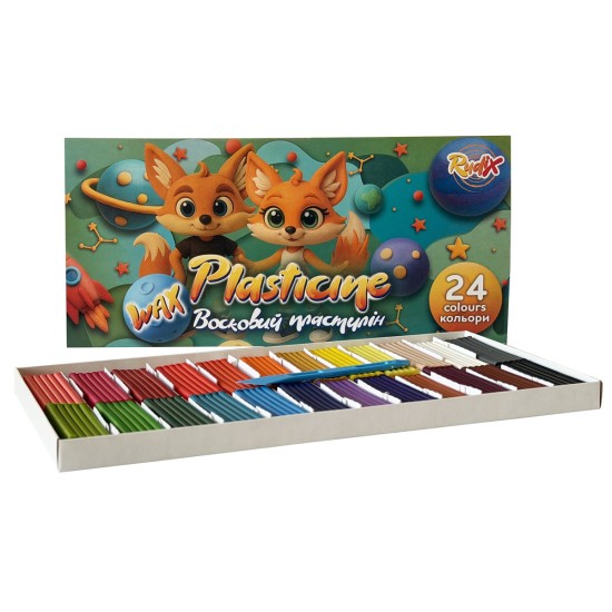 Plastilinas RUDIX, 24 sp. po 20 g, su peiliuku