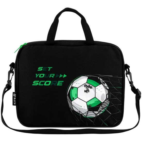 Tekstilinė rankinė su užtrauktuku FOOTBALL, Kite, 270x340x70mm