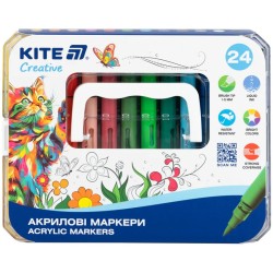 Akrilinių žymeklių rinkinys CREATIVE, Kite, 24 sp.